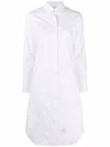 Thom Browne Logo Patch Shirtdress In White