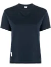 Thom Browne Logo-patch Short-sleeve T-shirt In Blue