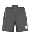 Thom Browne Bermuda Shorts With Button Detail And Elastic Waistband