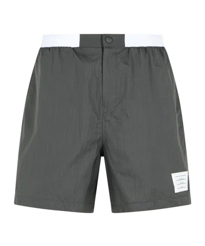 THOM BROWNE THOM BROWNE LOGO PATCH SHORTS