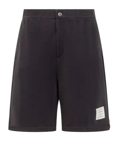 THOM BROWNE THOM BROWNE LOGO-PATCH SHORTS