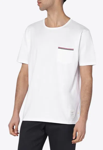 THOM BROWNE LOGO PATCH T-SHIRT