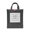 Thom Browne Logo-patch Tote Bag In Black