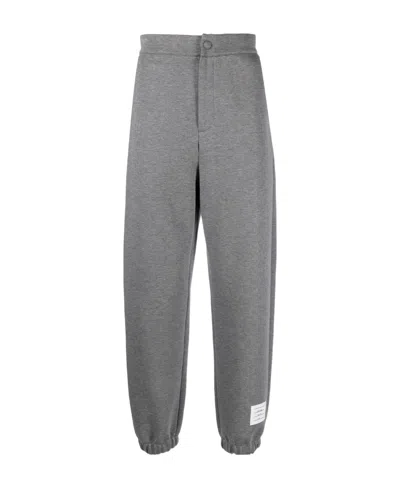 Thom Browne Logo-patch Track Pants In Gray