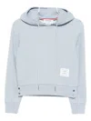 Thom Browne Logo-patched Hoodie In Blue