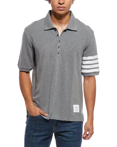 Thom Browne Logo Polo Shirt In White