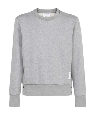 Thom Browne Logo Pullover Sweater In Gray