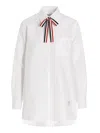 Thom Browne Bow Tie Logo Blouse