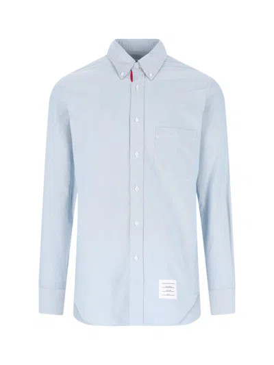 THOM BROWNE THOM BROWNE LOGO SHIRT – LIGHT BLUE