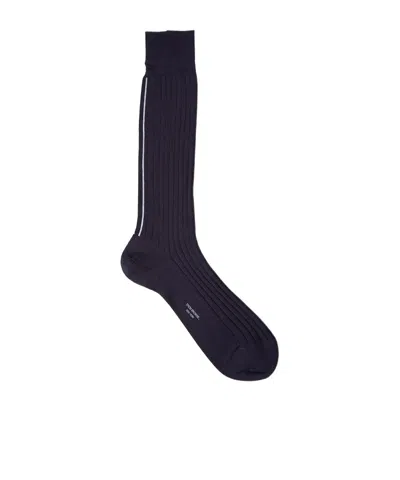 Thom Browne Logo Socks In Black