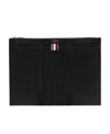 Thom Browne Logo Stamp Clutch Bag In Black