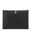 Thom Browne Medium Document Holder With Iconic Logo In Black