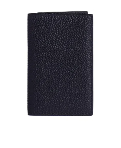 Thom Browne Logo Stamp Wallet In Black