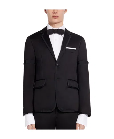 Thom Browne Logo Suit Jacket In Black