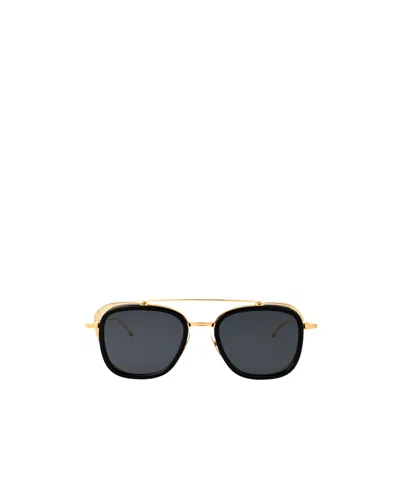 Thom Browne Logo Sunglasses In Black