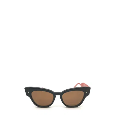 Thom Browne Logo Sunglasses In Navy Blue