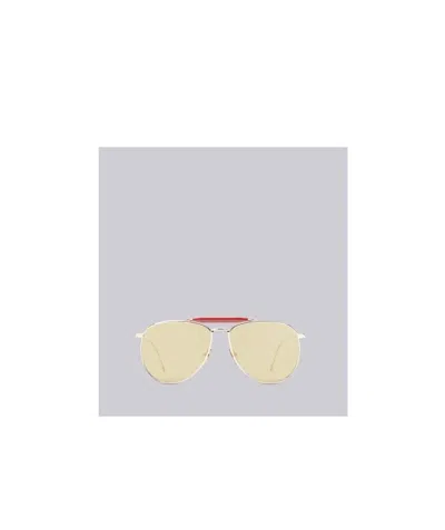 Thom Browne Logo Sunglasses In Nude