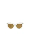 Thom Browne Logo Sunglasses In White
