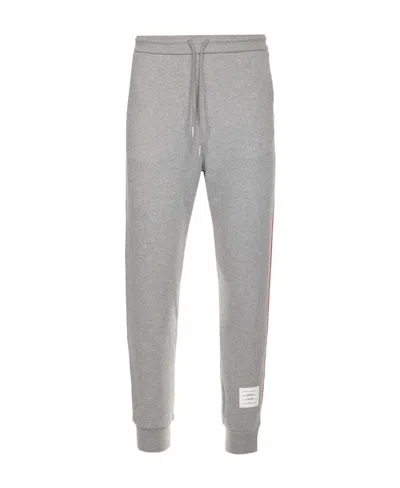 Thom Browne Grosgrain-trimmed Sweatpants In Gray