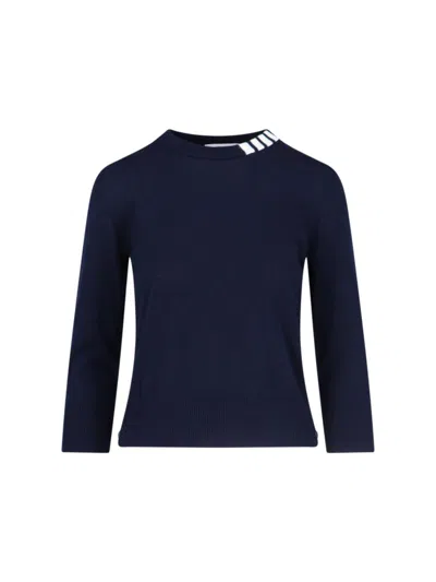 THOM BROWNE THOM BROWNE LOGO SWEATSHIRT – NAVY BLUE
