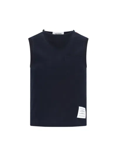 Thom Browne Logo" T-shirt - Blue