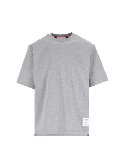 Thom Browne Cotton T-shirt In Gray