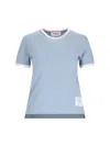 Thom Browne Woman T-shirt Light Blue Size 4 Cotton