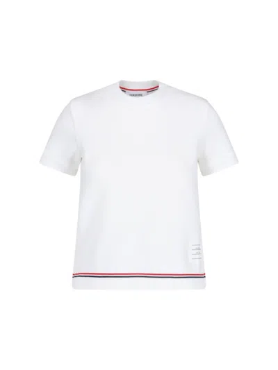 THOM BROWNE LOGO T-SHIRT - WHITE