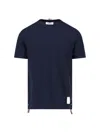 Thom Browne Navy Blue Medium Weight Cotton Jersey T-shirt In Blue