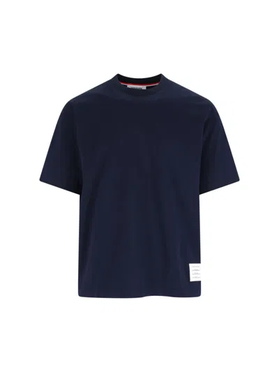 Thom Browne Rwb T-shirt In Midweight Jersey In Blue