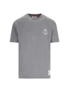 Thom Browne Wen Cotton T-shirts And Polos In Gray