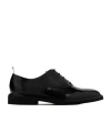Thom Browne Logo-tag Leather Brogues In Black