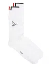 Thom Browne Logo-tag Socks In White
