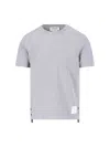 Thom Browne T-shirt With Iconic Bands In Gray