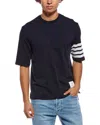 Thom Browne Logo T-shirt In Blue