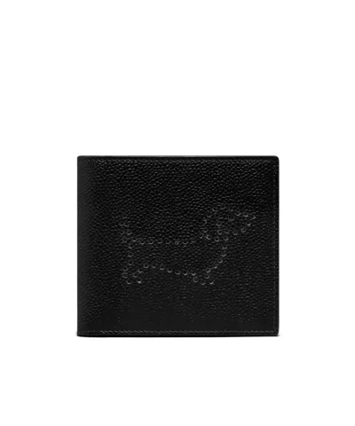 Thom Browne Logo Wallet In Black