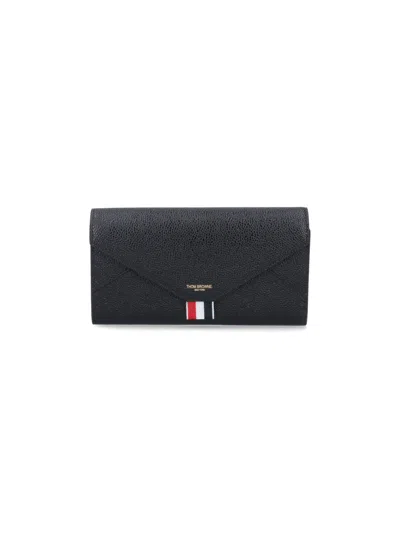 Thom Browne Logo Wallet In Black  