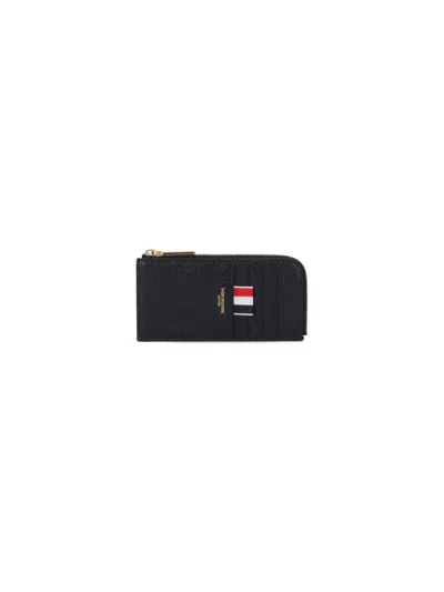 Thom Browne Logo Zip Wallet - Black
