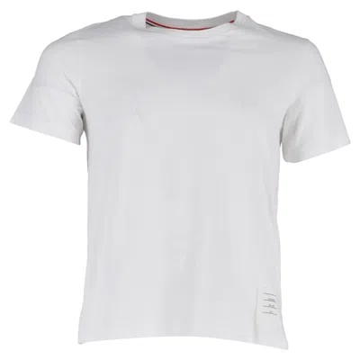 Thom Browne Side-slit Short-sleeve T-shirt In White