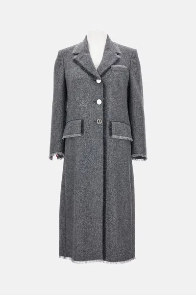 Thom Browne Long Coat In Gray