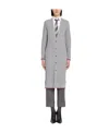 Thom Browne Gray Wide Rib Cashmere Cardigan Midi Dress In Gray