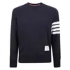 Thom Browne Classic Sweatshirt In Classic Loopback With Engineered 4 B In Blue