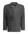 Thom Browne Long Sleeve Blazer In Gray