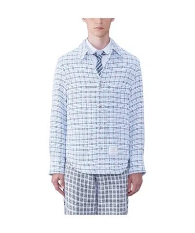 THOM BROWNE LONG-SLEEVE BUTTON-FASTENING SHIRT