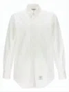 Thom Browne Button-down Collar Cotton Shirt In White