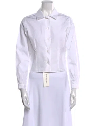 Pre-owned Thom Browne Long Sleeve Button-up Top In White