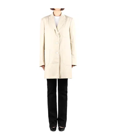 Thom Browne Long Sleeve Casual Jacket In Neutral