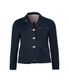 Thom Browne Rwb-detail Crewneck Cropped Jacket In Navy