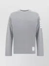 Thom Browne Gray 4-bar Stripe Long Sleeve T-shirt
