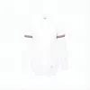 Thom Browne Long-sleeve Cotton Shirt With Striped Sleeve Accents In White